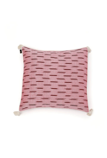 Set of 2: Candy Pink Ikat Cotton Cushion Covers